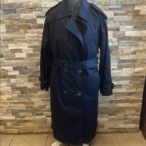 John Weitz Women's Black Trench Coat